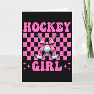 Hockey Girl Street Hockey Girl Coquette Bow _5 Card