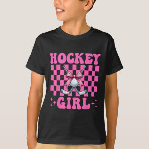 Hockey Girl Street Hockey Girl Coquette Bow  T-Shirt