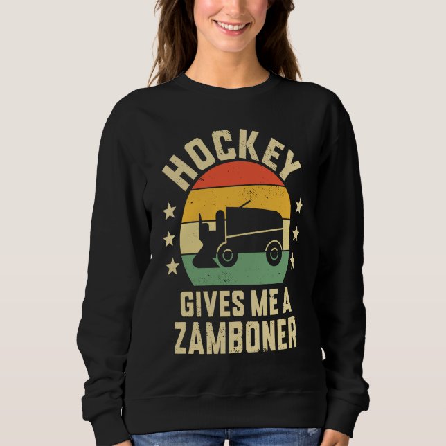 Hockey Gives Me A Zamboner Boys Youth Hockey  Men  Sweatshirt (Front)