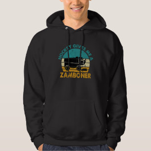 Hockey Gives Me A Zamboner Hockey Retro Vintage Hoodie
