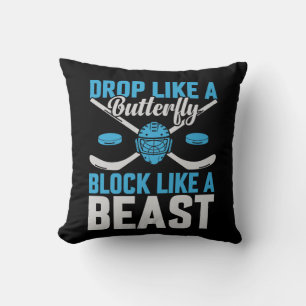 Hockey Goal Block Like a Beast Cushion