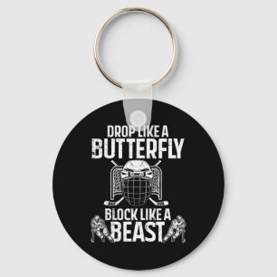 Hockey Goalie Art For Men Women Ice Hockey Lovers Key Ring