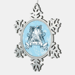 Hockey Goalie Dad Christmas Snowflake Ornament