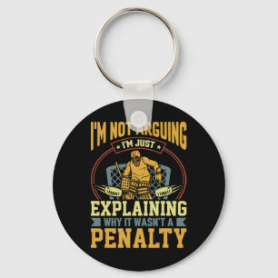 Hockey Goalie Explaining Penalty Funny Ice Hockey  Key Ring
