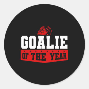 Hockey Goalie Helmet Sports Award Look  Classic Round Sticker