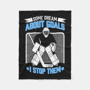 Hockey Goalie Ice Hockey Goalkeeper Funny Hockey B Fleece Blanket