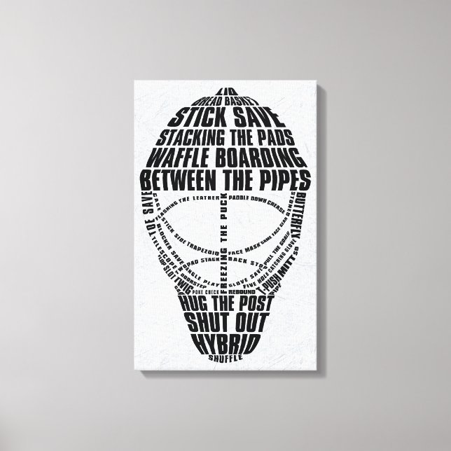 Hockey Goalie Mask Canvas Print (Front)
