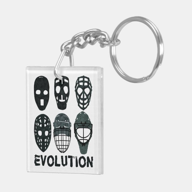 Hockey Goalie Mask Evolution Key Ring (Back Right)
