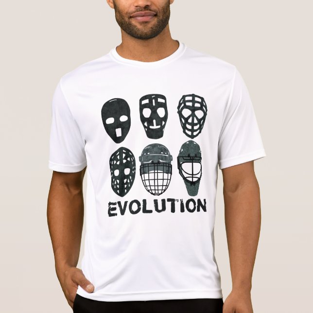 Hockey Goalie Mask Evolution T-Shirt (Front)
