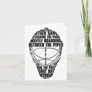 Hockey Goalie Mask Tygraphy Card