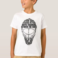 Hockey Goalie Mask Typography T-Shirt