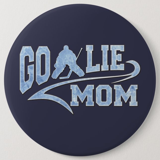 Hockey Goalie Mum Athletic Tail 6 Cm Round Badge (Front)