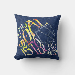 Hockey Goalie My Goal Typography Cushion