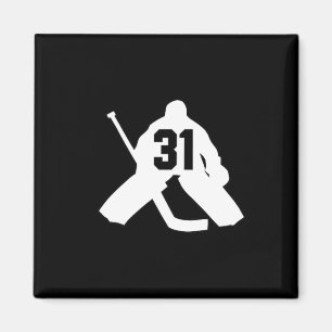 Hockey Goalie Number Thirty-one 31 Magnet