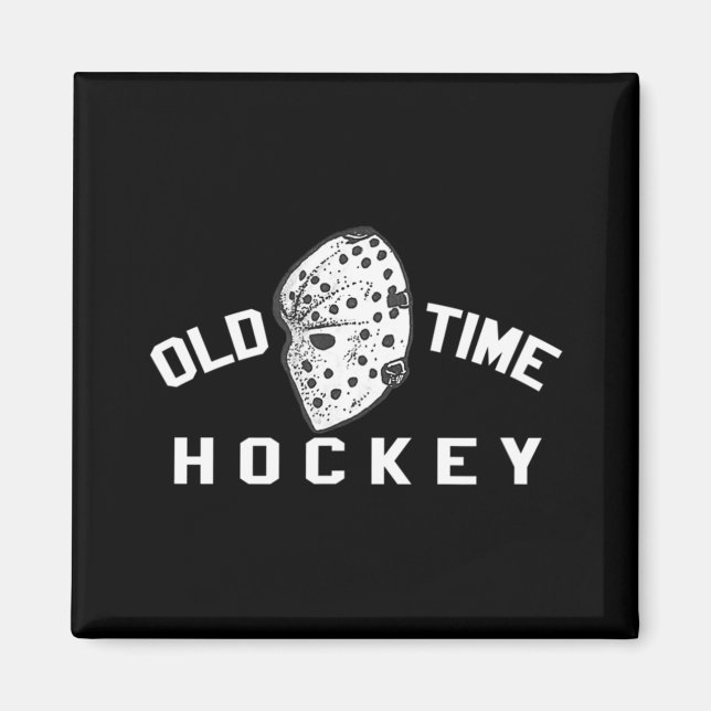 Hockey Goalie Retro Heritage Old Time Vintage Magnet (Front)