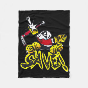 Hockey Goalie Save Logo Featuring Small Saves  Fleece Blanket