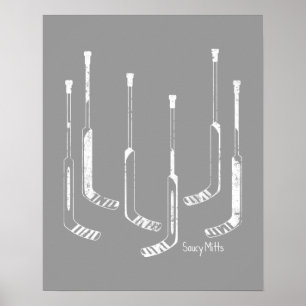 Hockey Goalie Sticks Poster