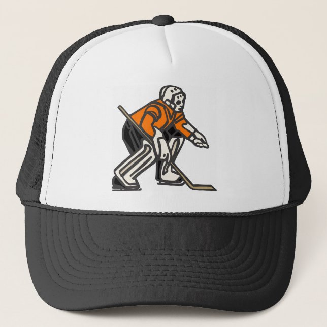 Hockey Goalie Trucker Hat (Front)