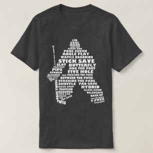 Hockey Goalie Word Art, With Name & Number T-Shirt