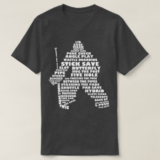 Hockey Goalie Word Art, With Name & Number T-Shirt