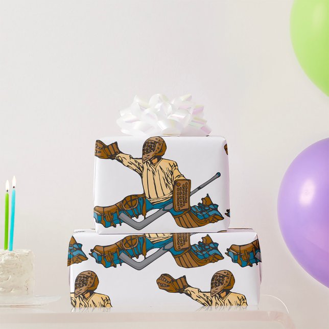 Hockey Goalie Wrapping Paper (Creator Uploaded)