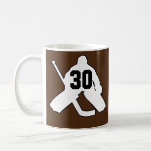 Hockey Goalie YOUR Number 30 Men Women Boys Girls Coffee Mug