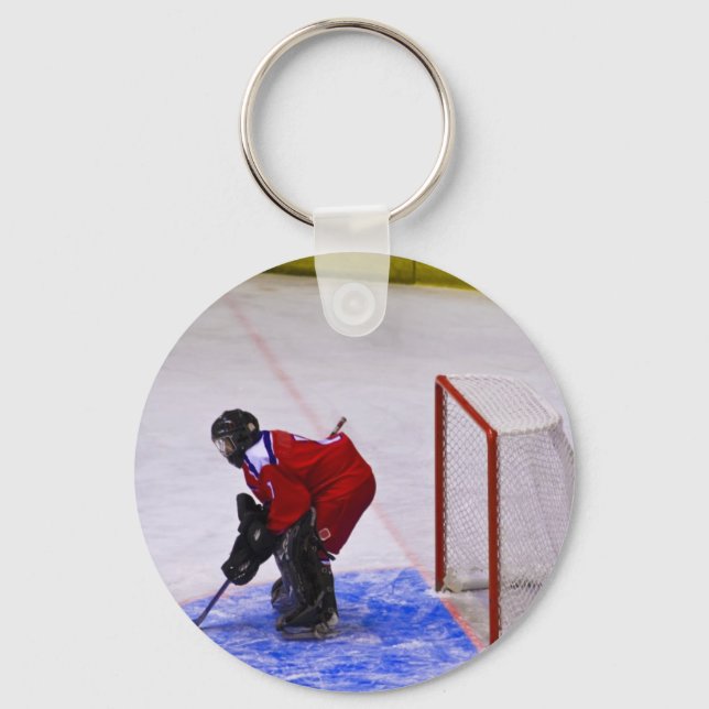 hockey goalkeeper key ring (Front)