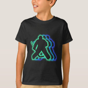 Hockey Goalkeeper Silhouettes Men Boys Ice Hockey  T-Shirt