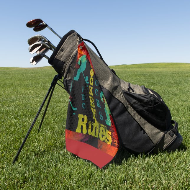 HOCKEY         GOLF TOWEL (Green)