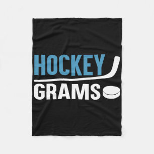 Hockey Grams Love Hockey Player Fleece Blanket