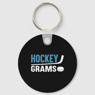 Hockey Grams Love Hockey Player Key Ring