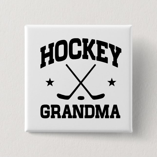 Hockey Grandma 15 Cm Square Badge (Front)