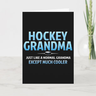 Hockey Grandma Funny Ice Hockey Grandmother Mother Card