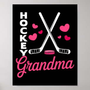 Hockey Grandma Heart Grandmother  Poster