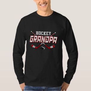 Hockey Grandpa For Men Papa Father's Day Vintage T-Shirt
