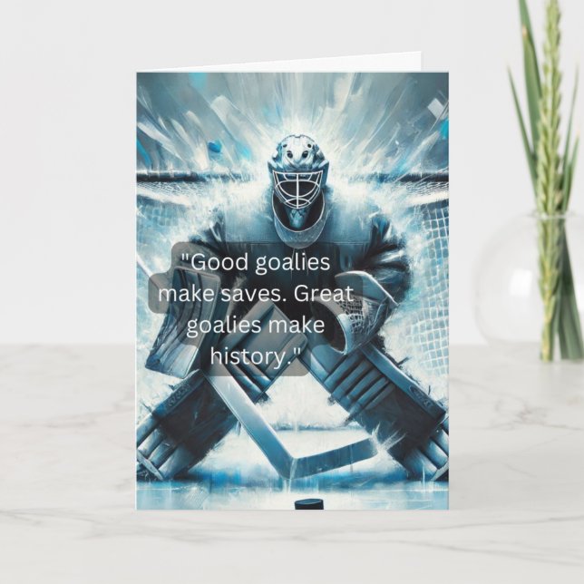 Hockey Greeting Card Goalie – "The Wall" (Front)