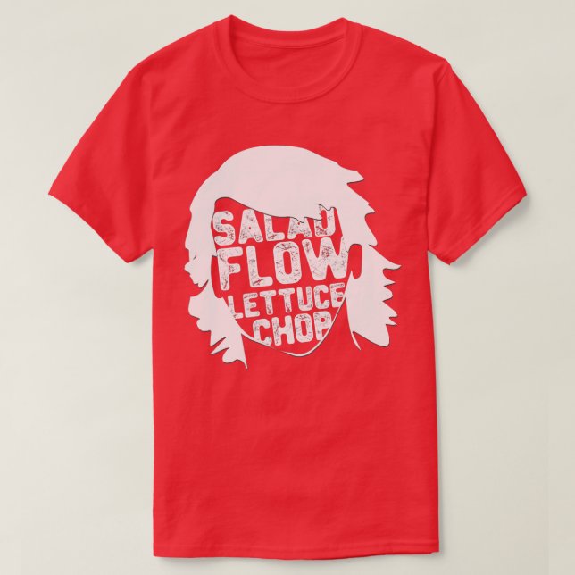 Hockey Hair Funny Flow Lettuce Salad Chop Hockey  T-Shirt (Design Front)