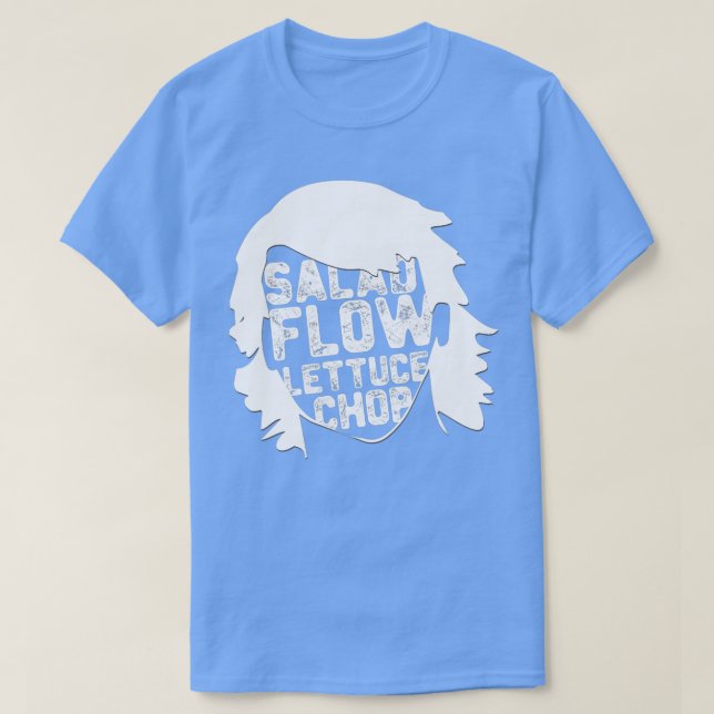 Hockey Hair Funny Flow Lettuce Salad Chop Hockey   T-Shirt (Design Front)