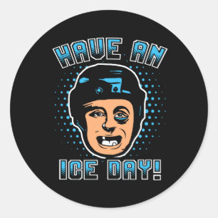 Hockey Have an Ice Day Classic Round Sticker