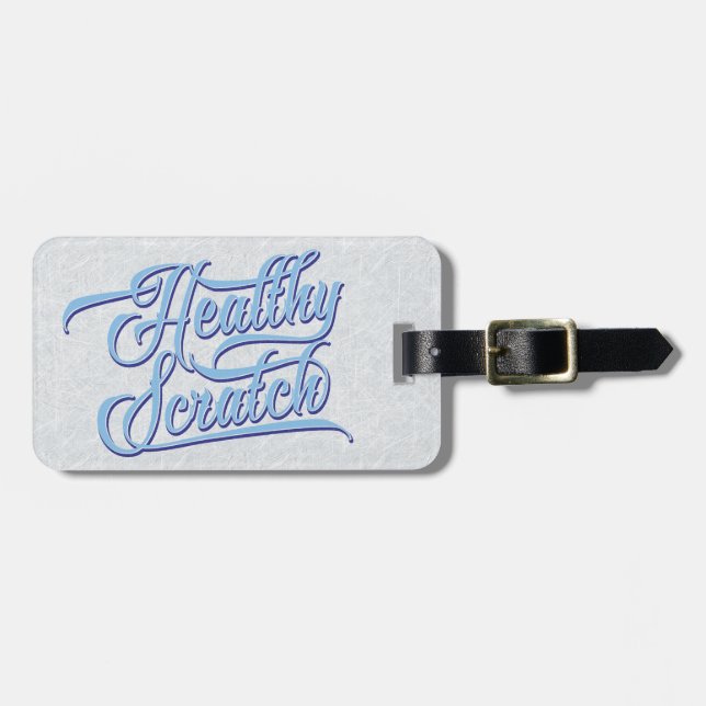 Hockey Healthy Scratch Customisable Luggage Tag (Front Horizontal)