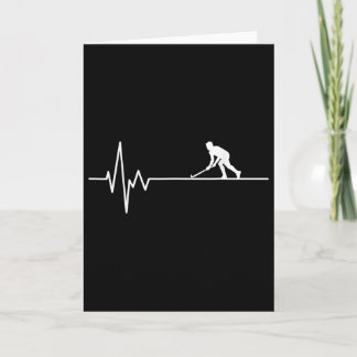 Hockey Heartbeat Ice Hockey Field Hockey Player  Card