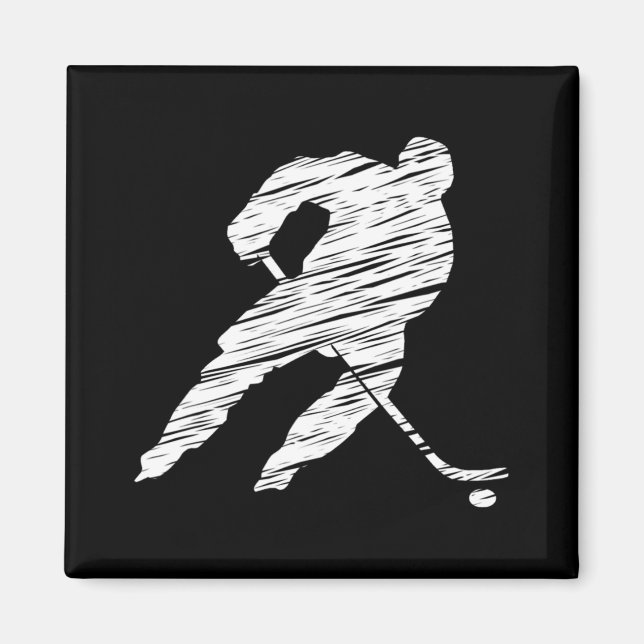 Hockey hockey saying coach ice hockey player  magnet (Front)