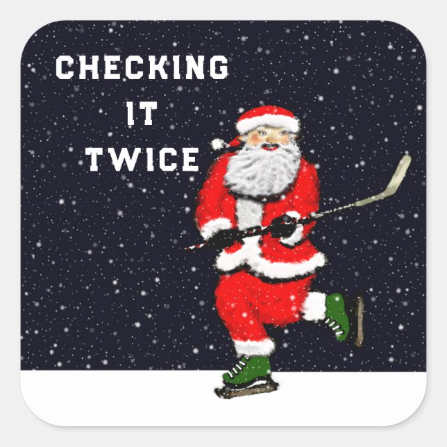 hockey holiday gift tags (Front)