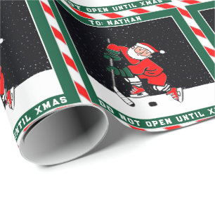 Hockey Holiday Gift Wrapping Paper
