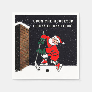 Hockey Holiday Napkin