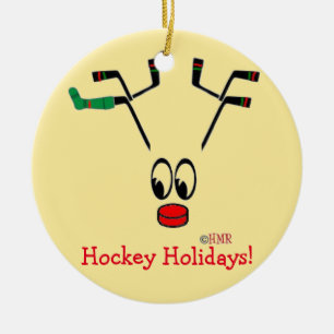Hockey Holidays Reindeer Ornament ~ Hockey Mum!