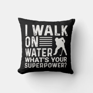 Hockey I Walk On Water Cushion