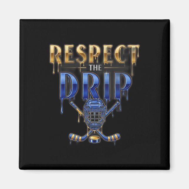Hockey Ice Cream Drip _1  Magnet (Front)