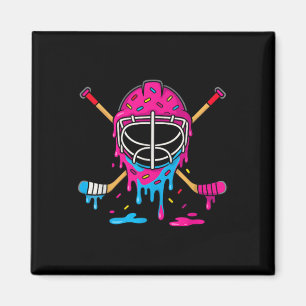 Hockey Ice Cream Drip Boys Ice Hockey Youth Player Magnet