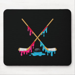 Hockey Ice Cream Drip Boys Ice Hockey Youth Player Mouse Pad